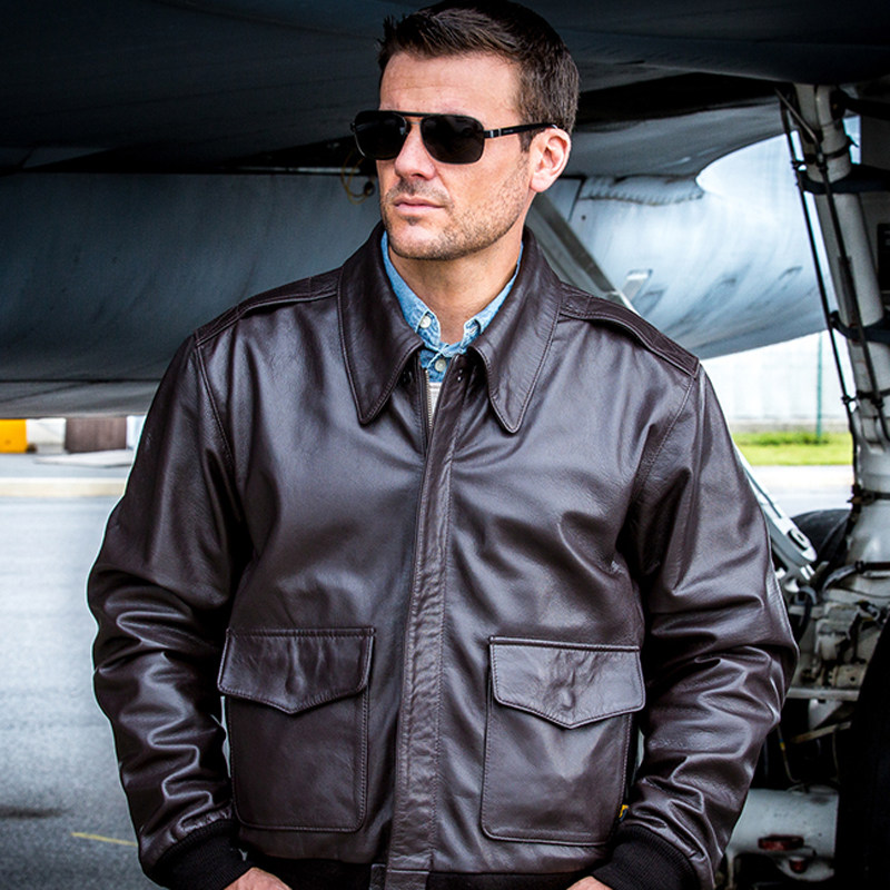 阿尔法飞行夹克 美国_美国阿尔法alpha a-2空军飞行夹克a2皮衣外套