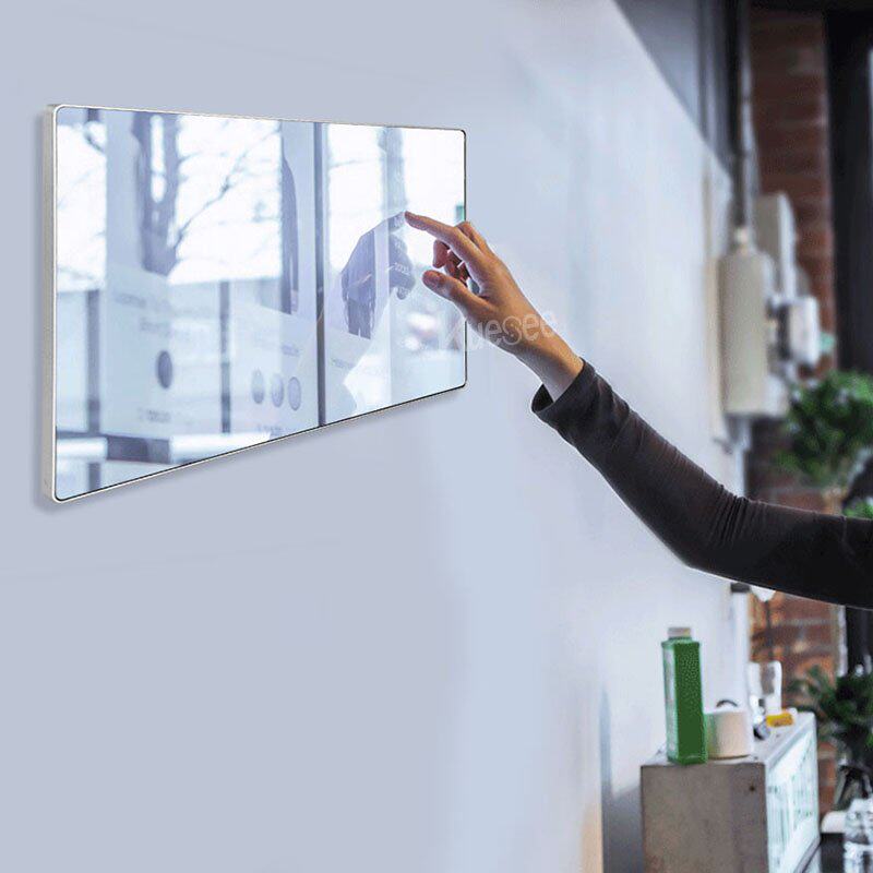 福媒镜面广告机 镜面魔镜 智能镜子 镜面防水电视 镜面触摸一体机