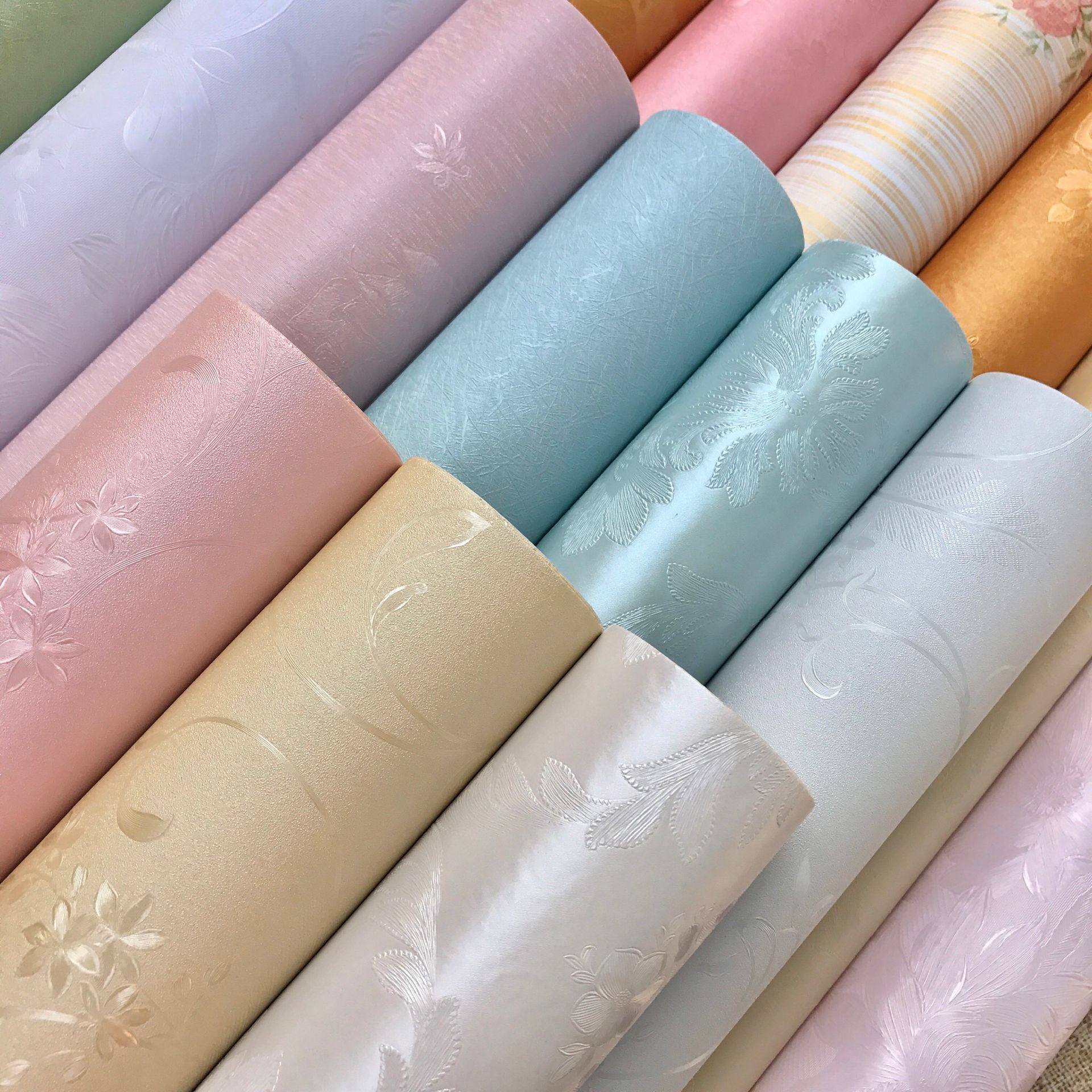 pvc自粘自贴加厚防水墙纸壁纸卧室客厅背景田园韩国新品加厚包邮