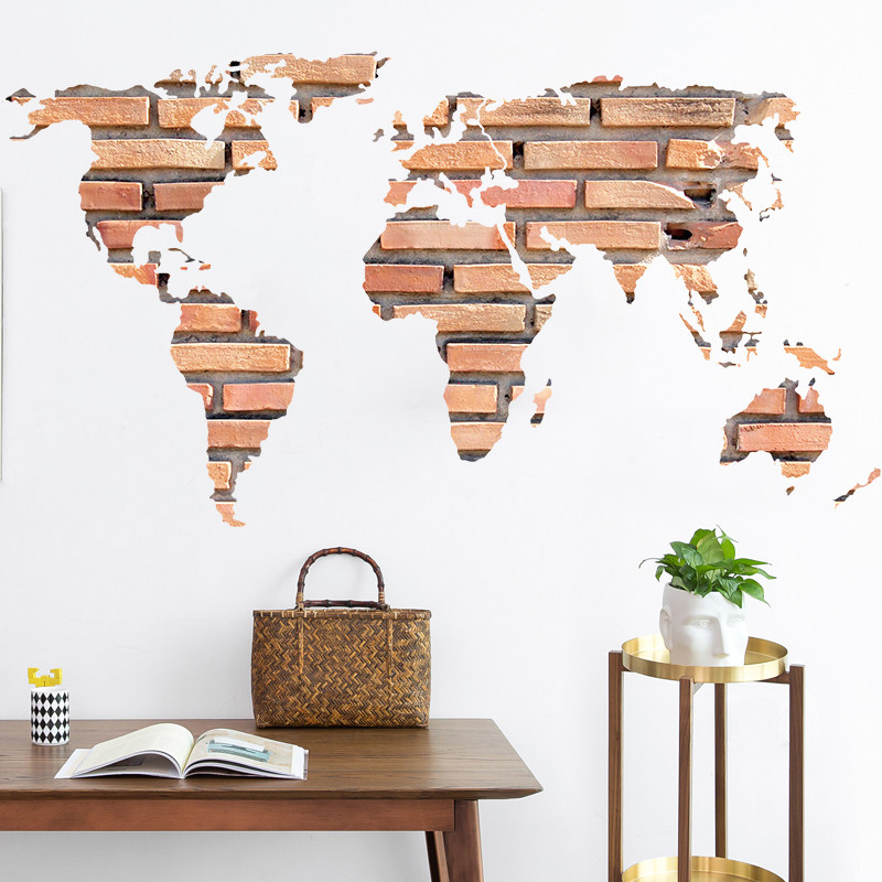 3d立体墙贴画卧室寝室砖纹墙纸壁纸宿舍大学生墙壁贴创意装饰贴纸_7折