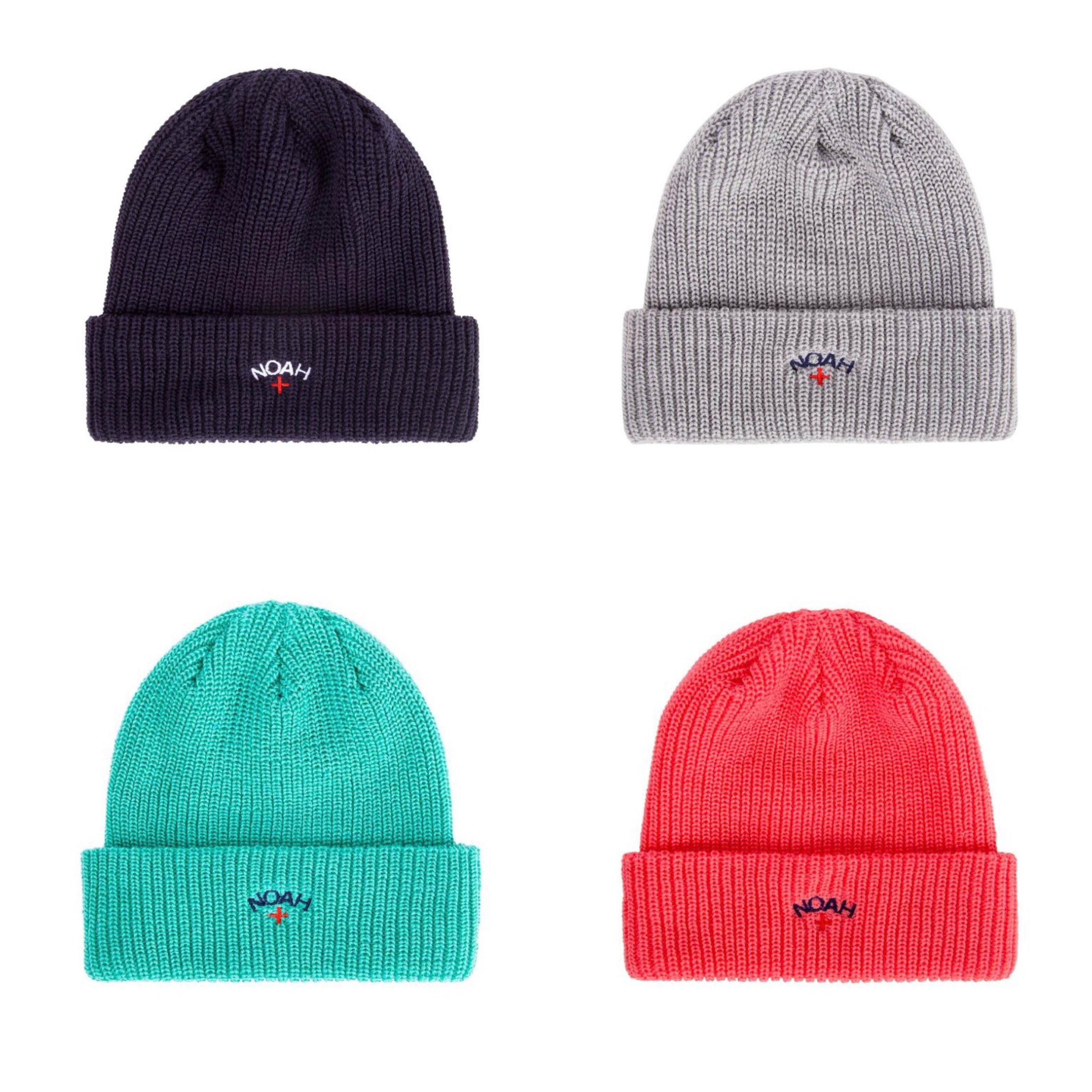 noah 17fw core logo beanie 经典款十字刺绣冷帽
