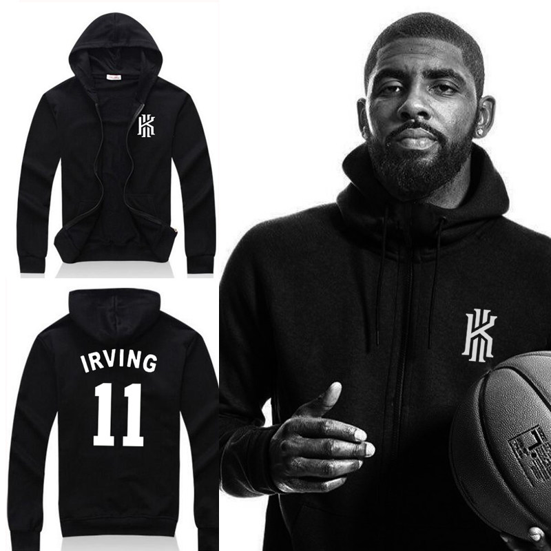 凯里欧文卫衣篮球衣服男学生球迷服篮球运动衣服开衫拉链上衣外套