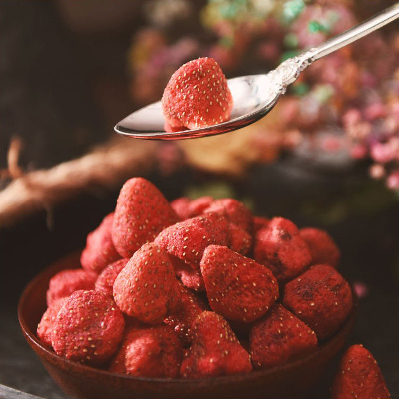 冻干_雪花酥用冻草莓果干100g 牛轧糖材料整粒脱水冻干脆烘焙原料优惠
