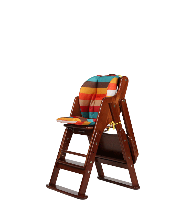 新款进口桦木松木榉木酒店婴儿椅创意儿童餐椅绘画椅多功能折叠椅