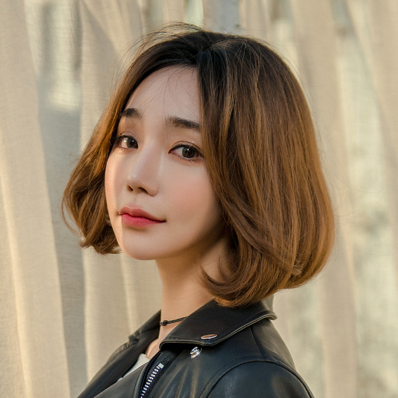 女短发bobo韩国波波头中分自然逼真时尚网红修脸蓬松短卷发套优惠券
