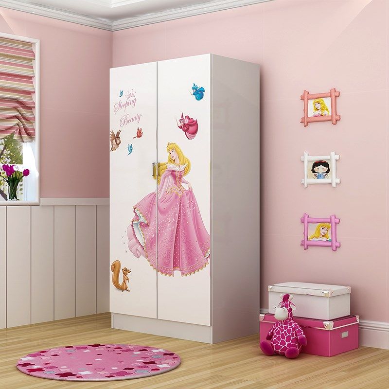 一折木衣柜2门 女孩