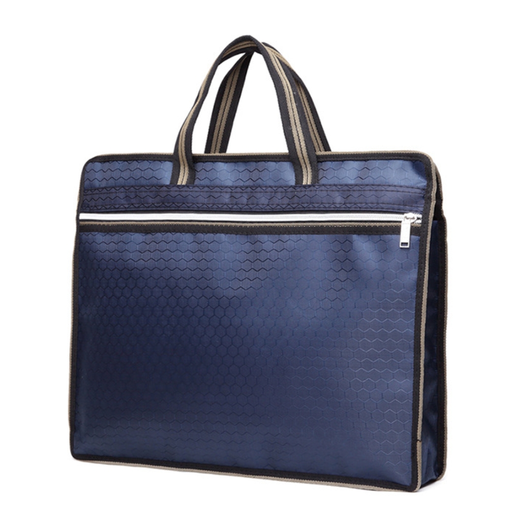 批发A4B4牛津布袋手提文件袋帆布会议拉链袋