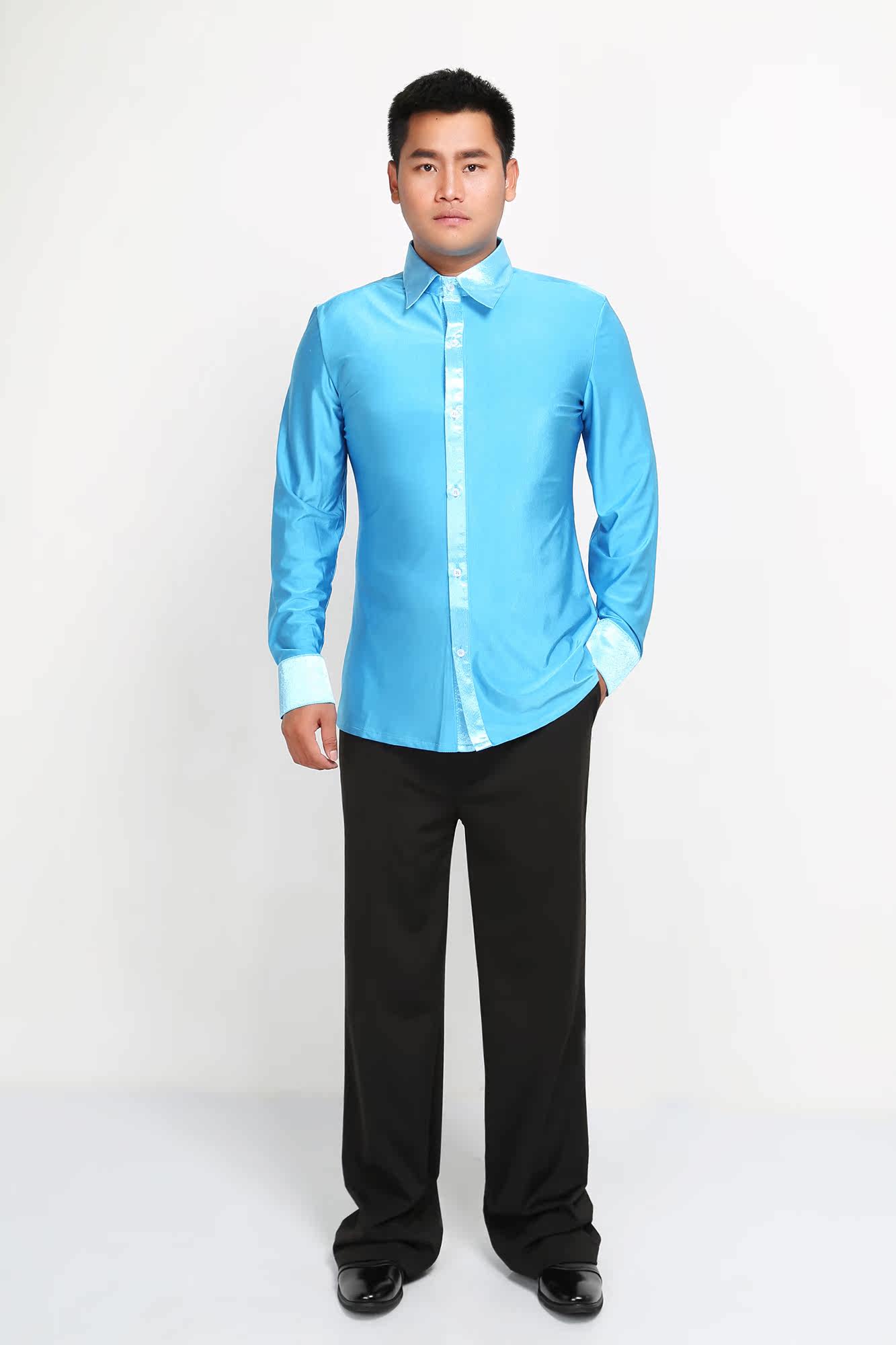 国标舞练习服_男士拉丁舞服摩登舞交谊舞国标舞广场舞练习演出服舞蹈