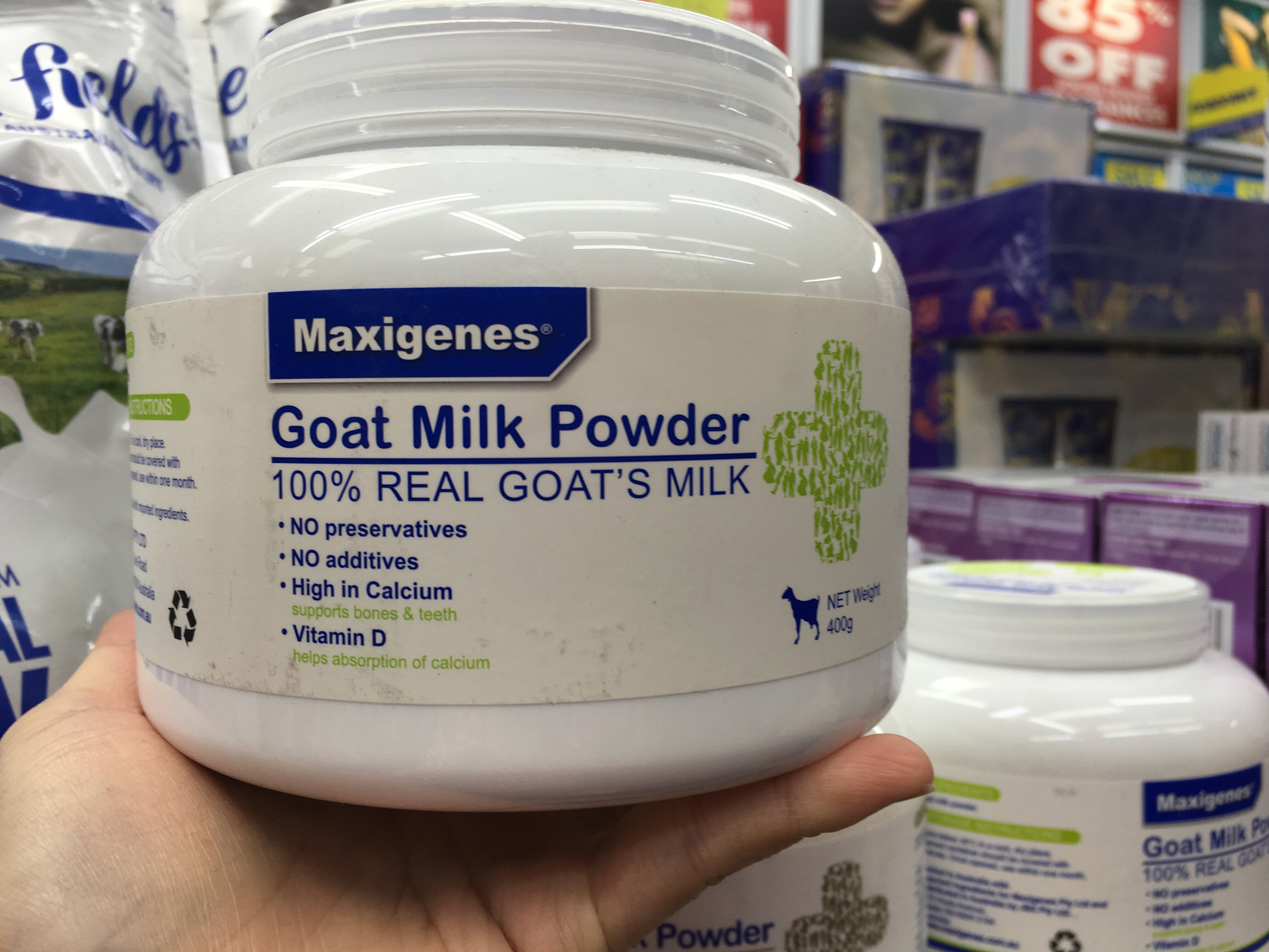 特价山羊奶粉澳洲_澳洲进口maxigenes 美可卓蓝胖子 纯山羊奶粉400g