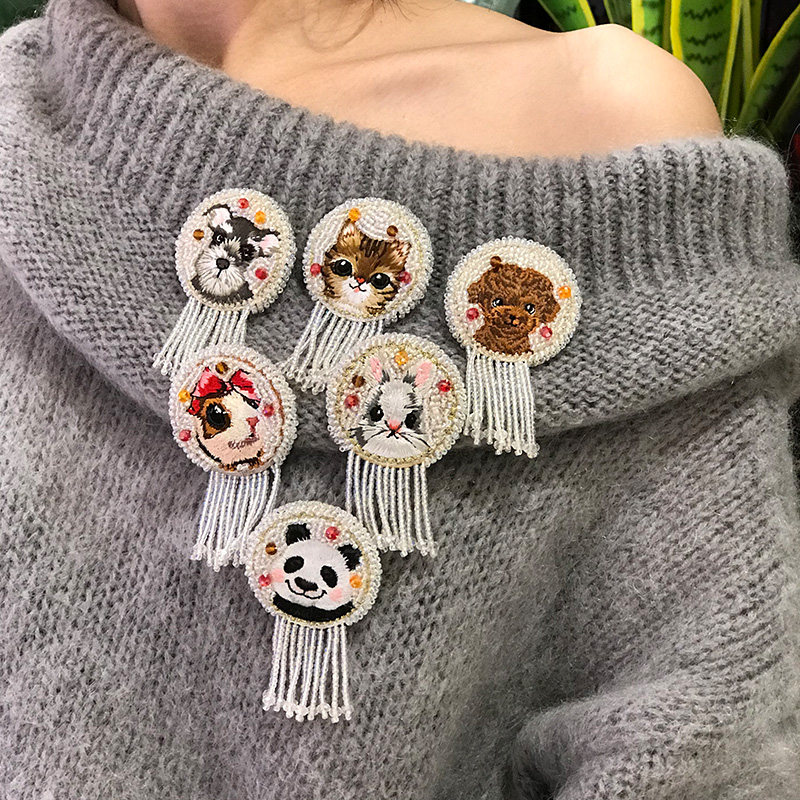 软妹卡通胸针胸牌可爱学生徽章胸章包包配饰别针手工diy材料包优蝗