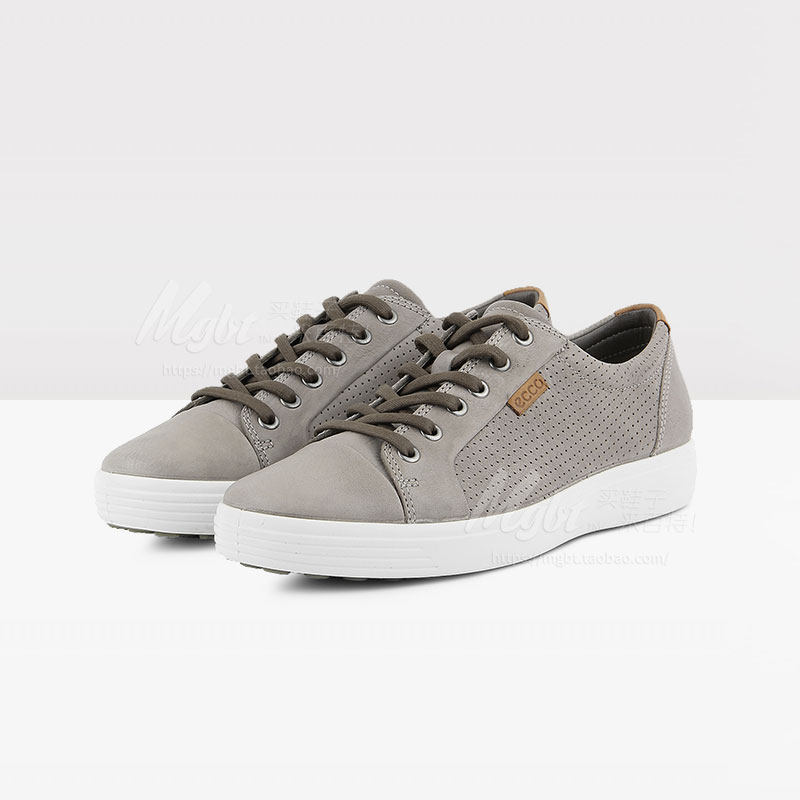 ecco美国正品现货 2018爱步男鞋运动板鞋休闲时尚皮鞋430104