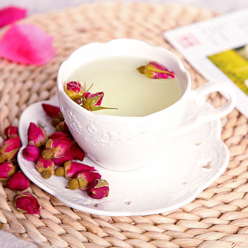 玫瑰花茶,杯口留香花草茶