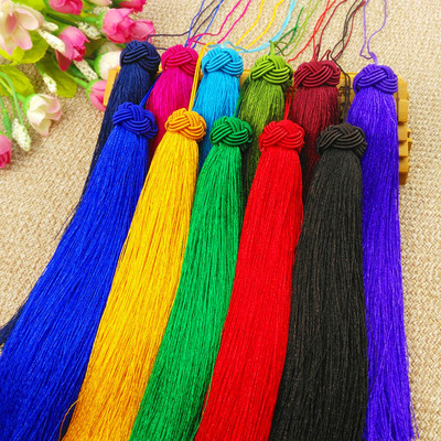 菠萝帽冰丝流苏穗子 中国结车挂配件编织帽工艺流苏挂穗中国结穗