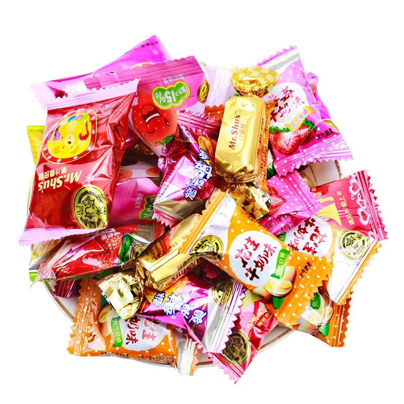 徐福记糖果喜糖批发散装混合口味水果糖酥心糖328g新年糖500g