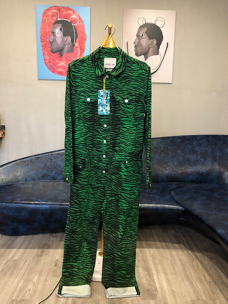 kenzo×hm 老虎纹连体裤