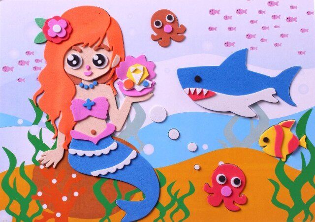 幼儿童eva手工贴画3d立体贴纸diy制作玩具粘贴海绵纸黏贴包邮