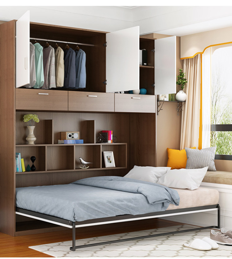 隐形床 电动_隐形床多功能床省空间床侧翻床电动隐形床壁柜床折叠床