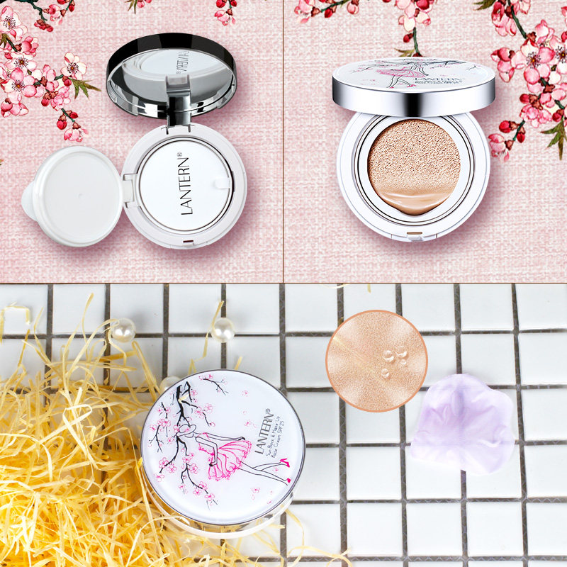 正品兰亭气垫cc霜焕彩清莹隔离霜素颜霜清透遮瑕修颜补水提亮肤色