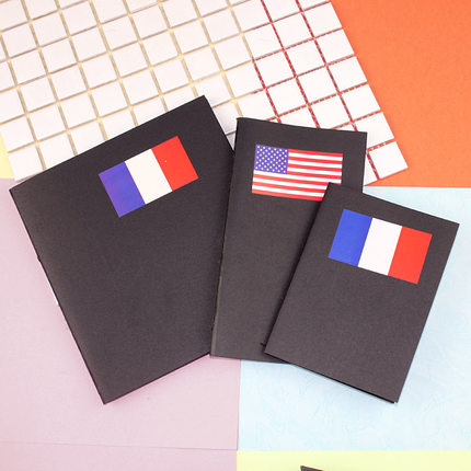 摇滚诗人本子白纸黑白笔记本文具空白内页复古简约h5记事本日记本_不