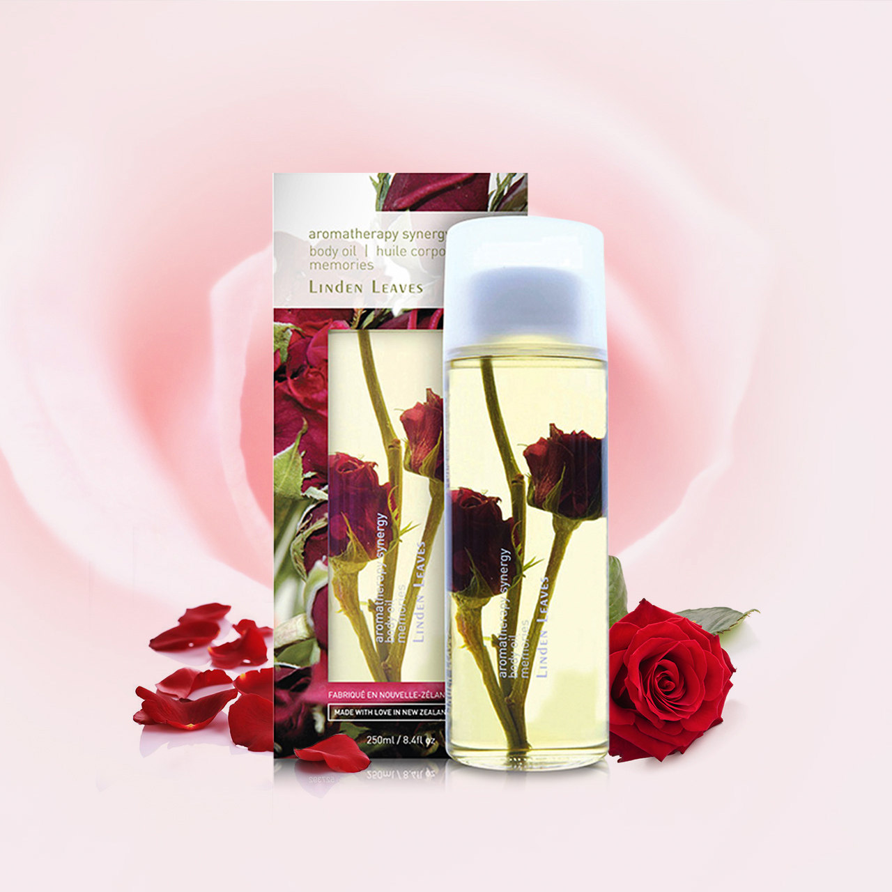 linden leaves 琳登丽诗玫瑰油 保湿身体油 run肤油250ml