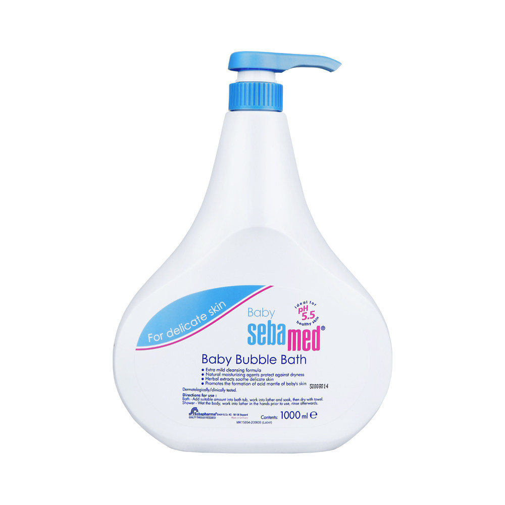 德国施巴婴儿泡泡浴露1000ml新生儿童洗澡沐浴露弱酸无刺激正品