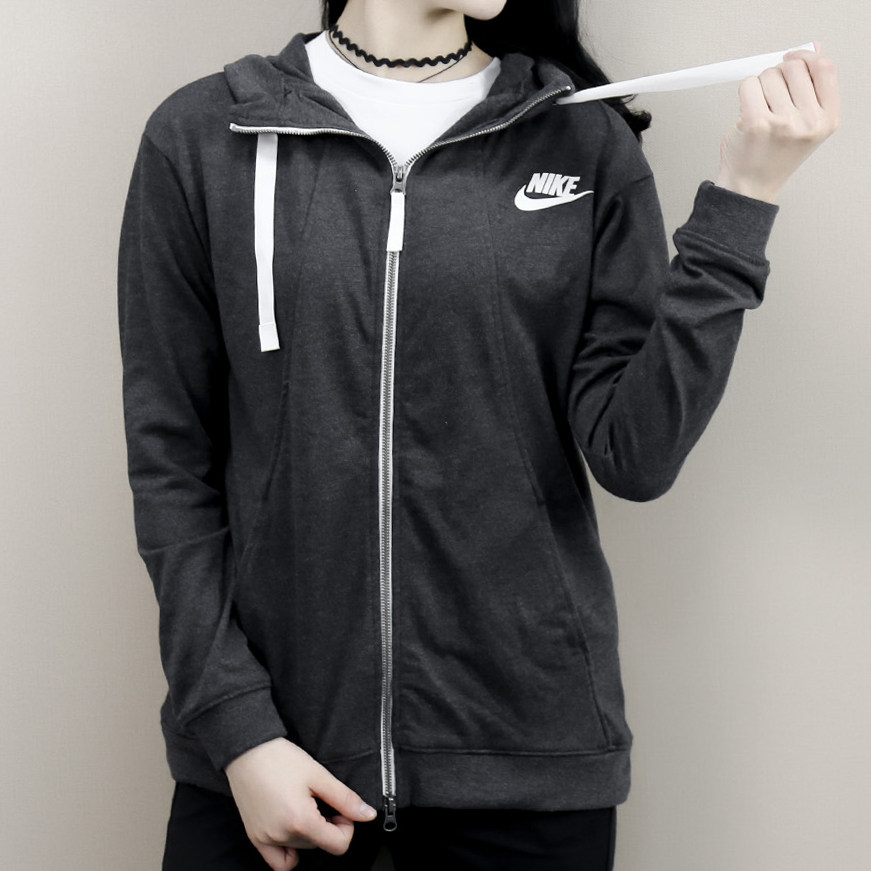 一折耐克外套女_nike耐克女外套2018秋季新款运动服休闲跑步连帽防风