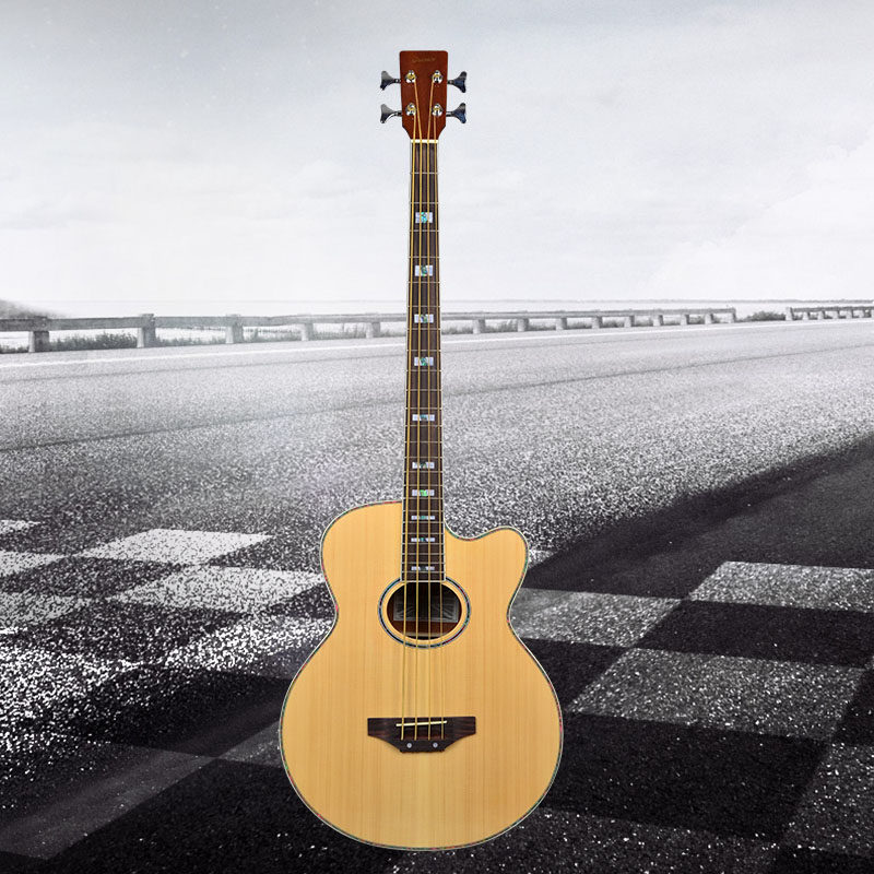 木贝斯_舞台演出电贝司新手单板木贝斯电箱bass四弦贝司低音吉他初学