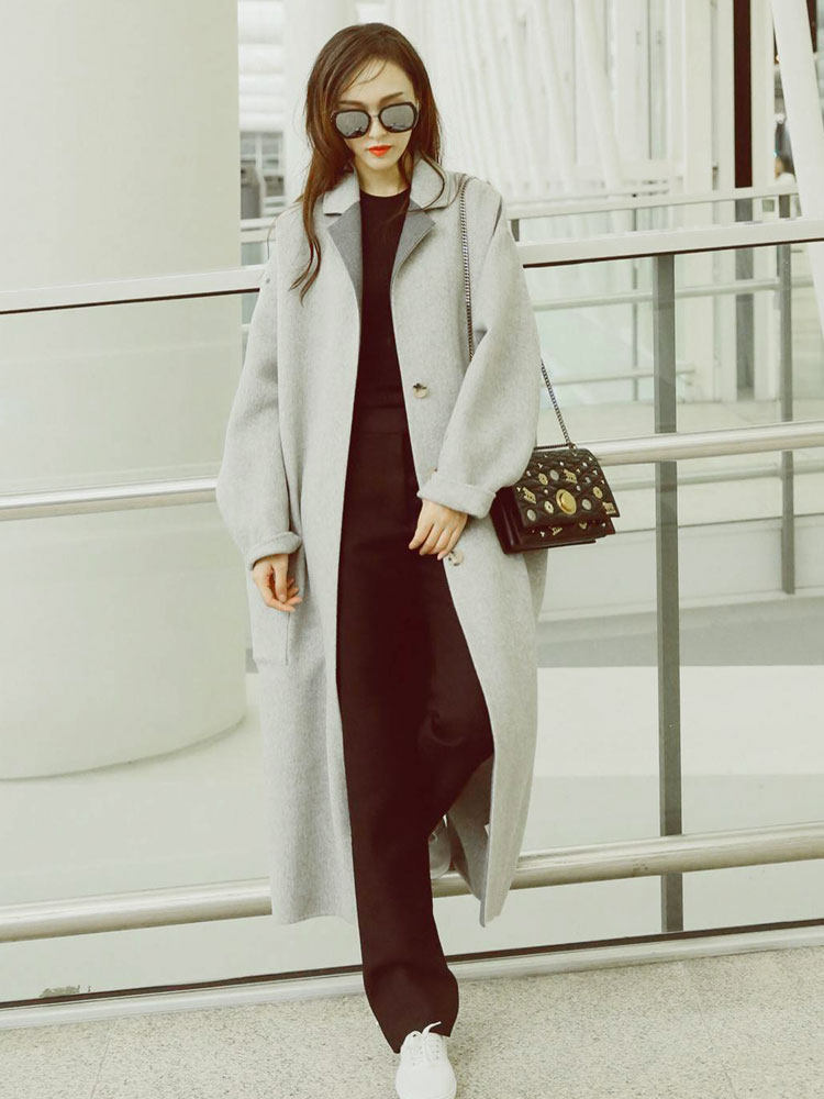 唐嫣同款毛呢大衣