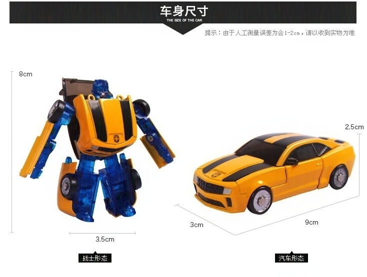 迷你机器人_正版变形超合金迷你金刚大黄蜂汽车机器人车模1:72玩具大