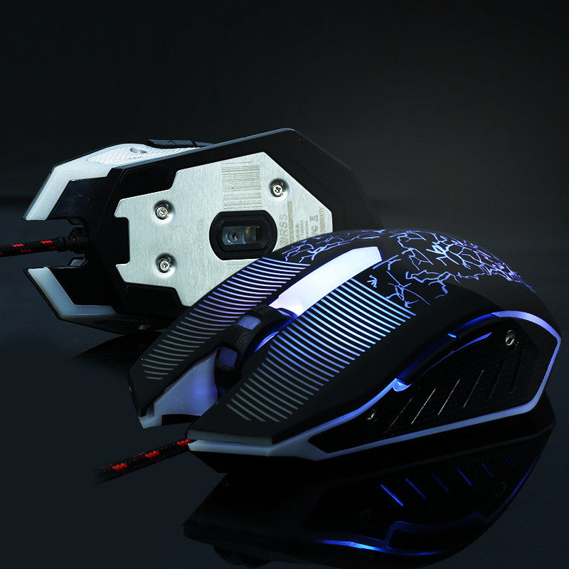 牧马人静音 绝地加重标求生无声鼠有线 游戏鼠标有线金属鼠标机械