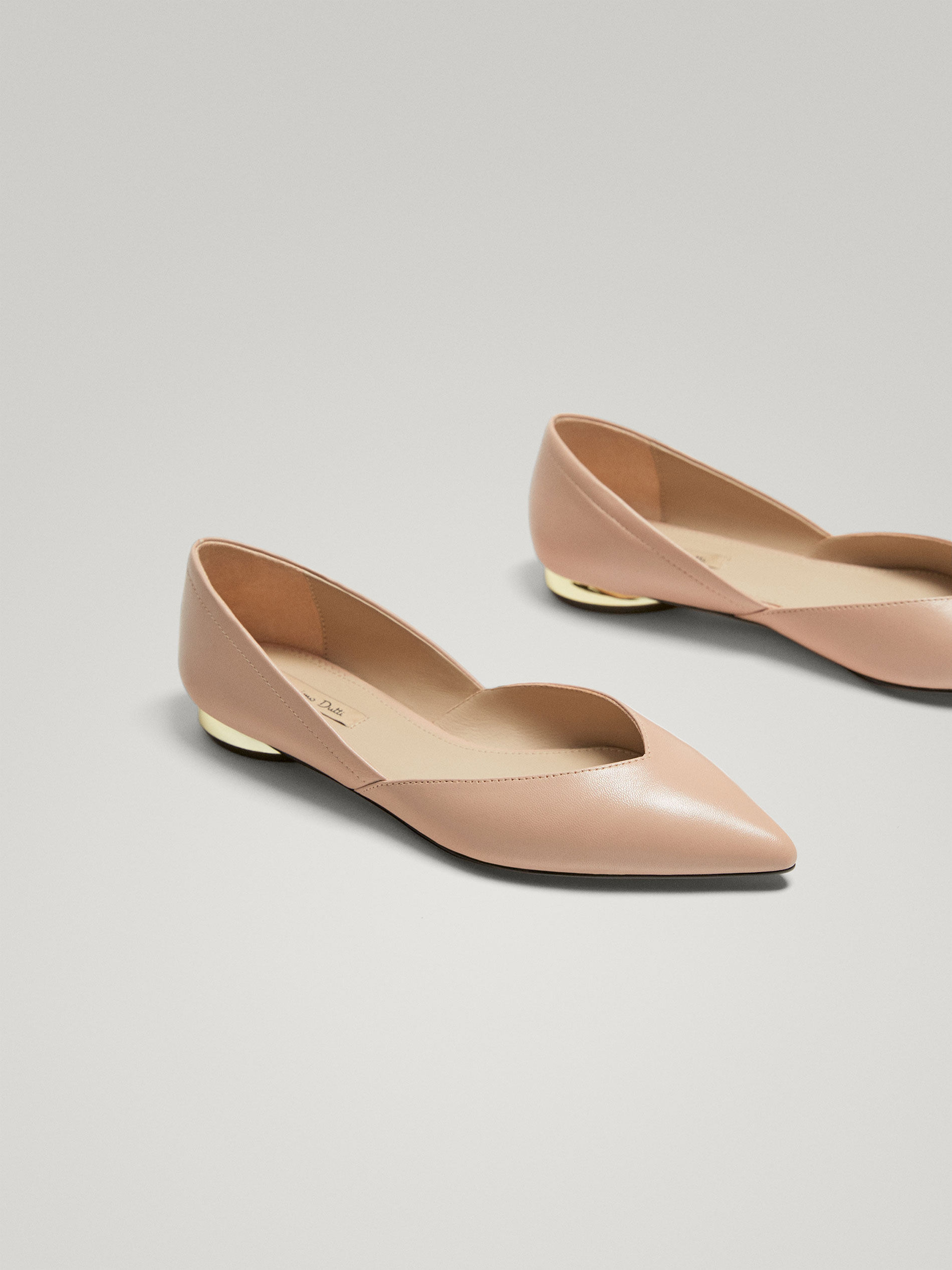 裸色单鞋女平底 百搭