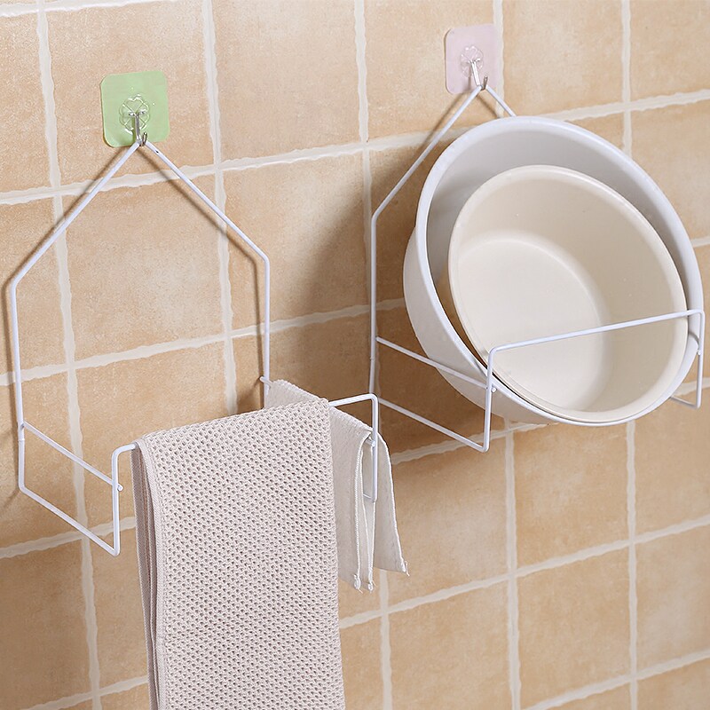 自动回弹脸盆挂架置物架免钉收纳架强力吸盘面盆架浴室挂钩整理架