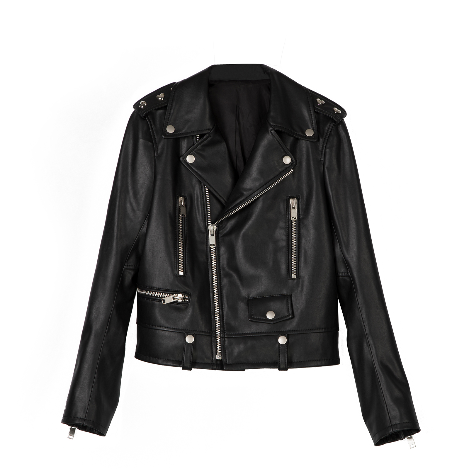 去购买 无论胖瘦高矮穿上都超有气场的一款皮衣,典型英式风格,经典的