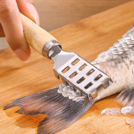 创意不锈钢鱼鳞刨 刮鱼鳞器 厨房用品小工具鱼鳞刷刮鱼器 刮鳞器_7折