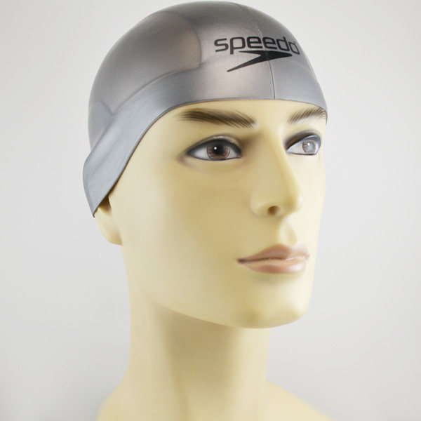 speedo钢盔帽 竞技泳帽 3d硅胶泳帽 菲尔普斯专用m l码 58起包邮