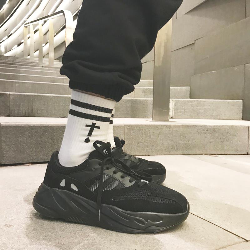 @型宿2018男ins网红鞋子韩版潮男网布运动增