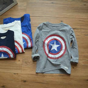 春装男童长袖T恤 2017秋季纯棉新款卡通上衣