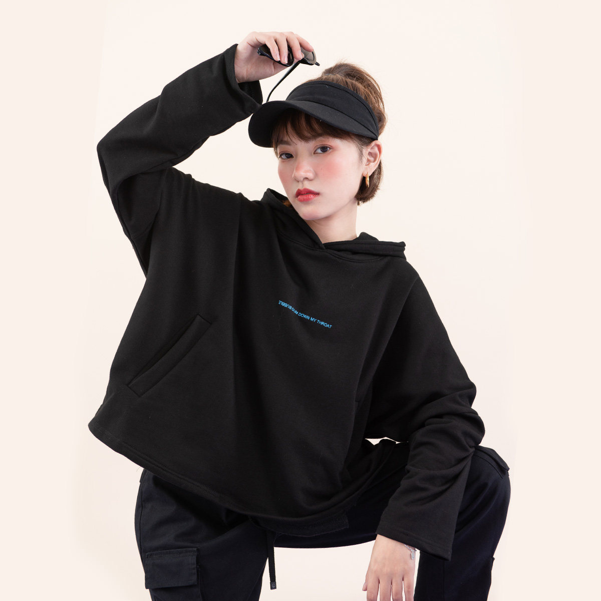 蝙蝠袖卫衣女短款大额优惠券