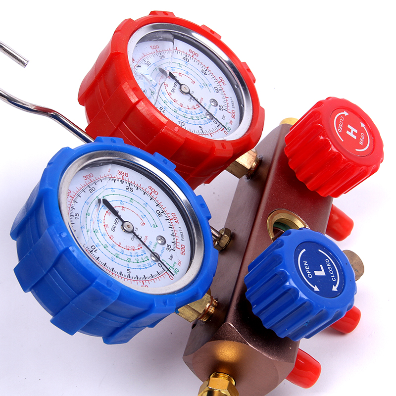 汽车空调加氟表 冷媒表 制冷剂压力表 雪种加氟工具配件双表维修