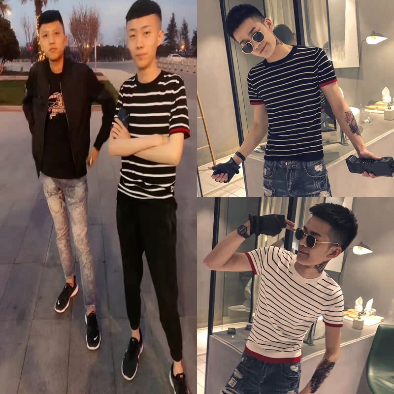 网红同款男装_快手红人张诗尧爱仔仔短袖t恤男装网红同款社会精神小伙