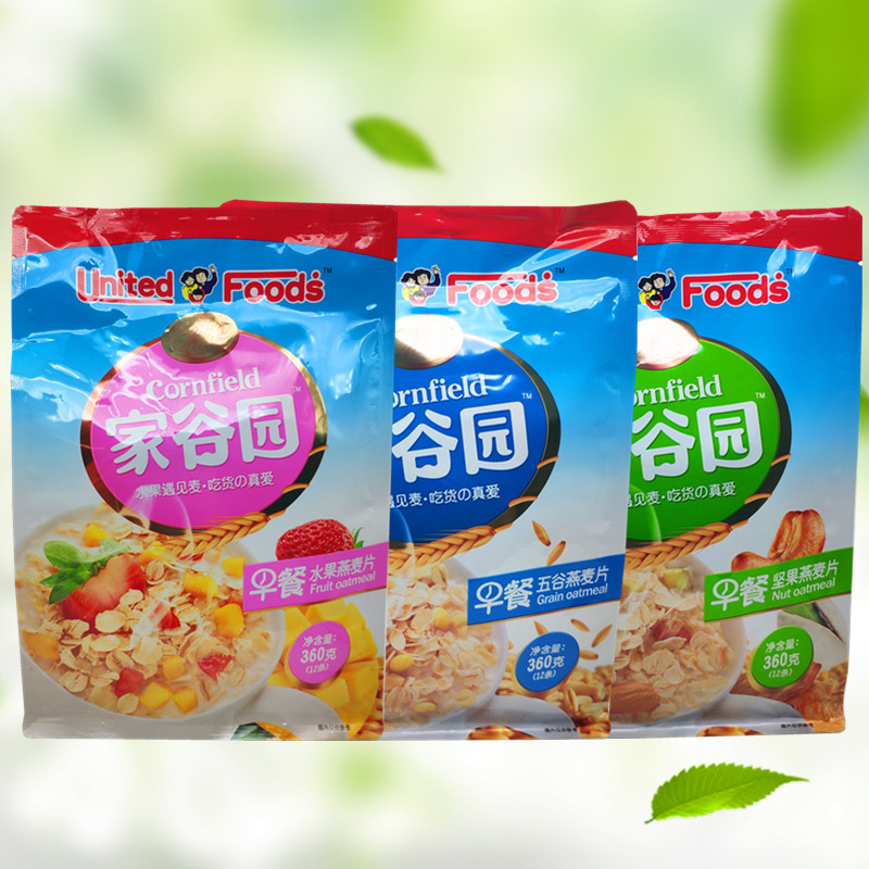 一家人_一家人营养麦片家谷园五谷水果坚果燕麦片早餐即食冲饮小袋装