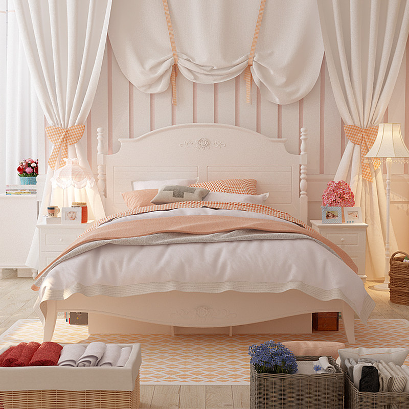 伯爵公馆 实木床韩式床双人床1.