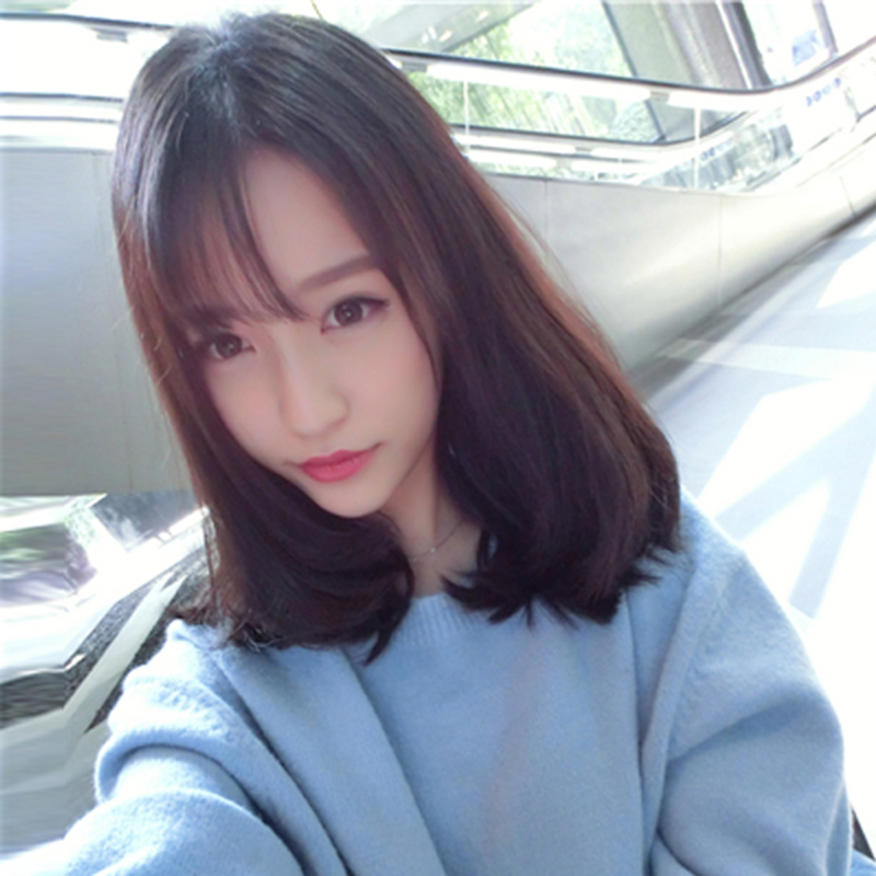 日常假发女短发空气刘海波波头短卷发自然逼真齐肩梨花内扣中长发