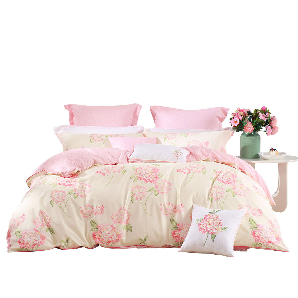 水星家纺 全棉斜纹印花四件套 华尔兹小调1.