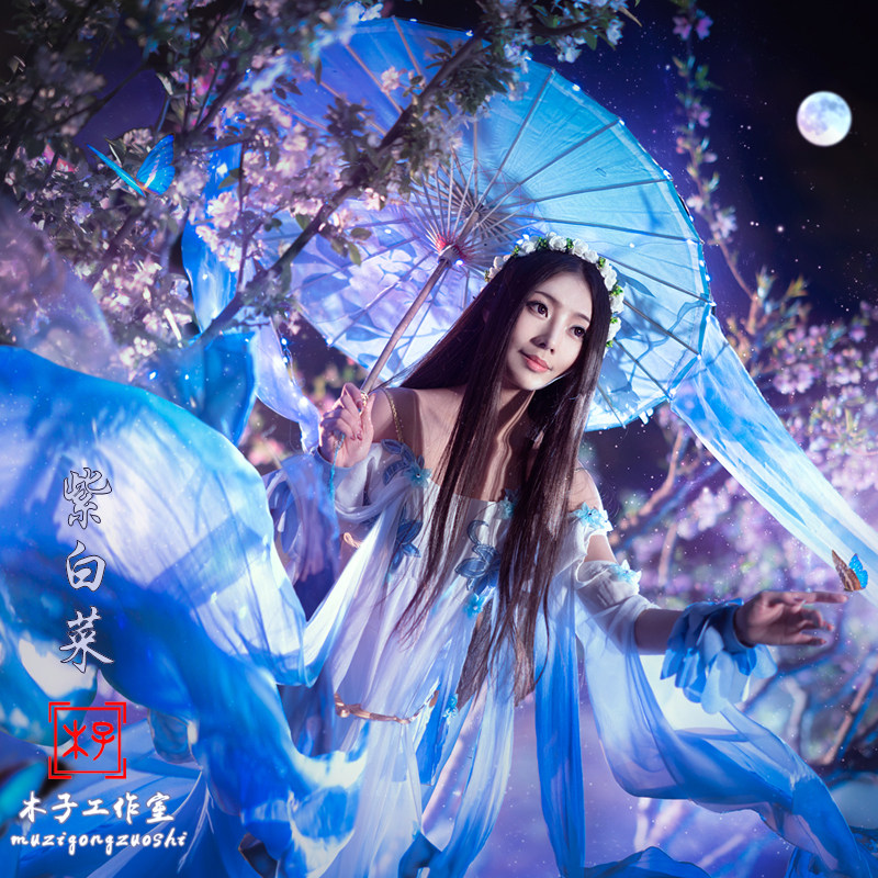 商城时装 罗姆之舞皓质萝莉cos蓝色预征