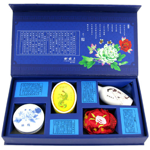 特价谢馥春头油_包邮正品谢馥春四件套礼盒古代美人的彩妆礼盒胭脂