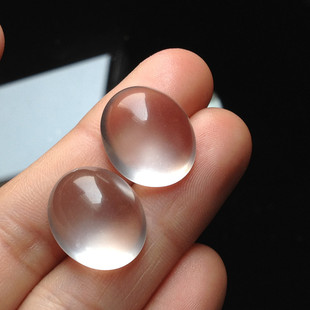 批发缅甸天然水沫玉戒面 老坑玻璃种水沫子大蛋面 起荧光玉石戒指