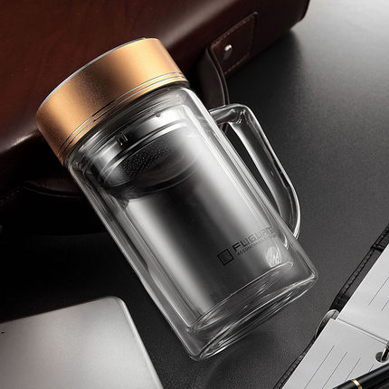 glasslock进口带把玻璃杯加厚带盖水杯耐热可爱创意家用办公茶杯_7折