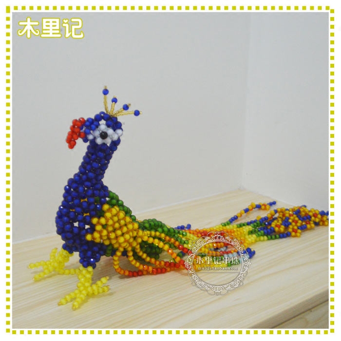 木里记diy手工串珠编织鲸鱼材料包成品家居摆件创意饰品挂件礼物