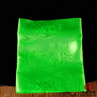 【特价】藏传佛教 绿色 藏传佛教用品密宗礼佛精品龙凤纹提花哈达长15